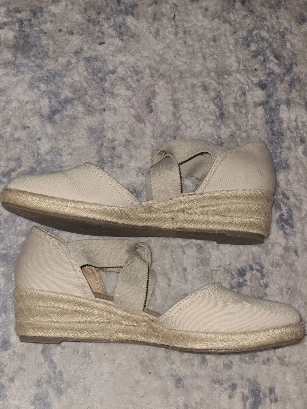 LifeStride Cream Espadrille Bow Flats